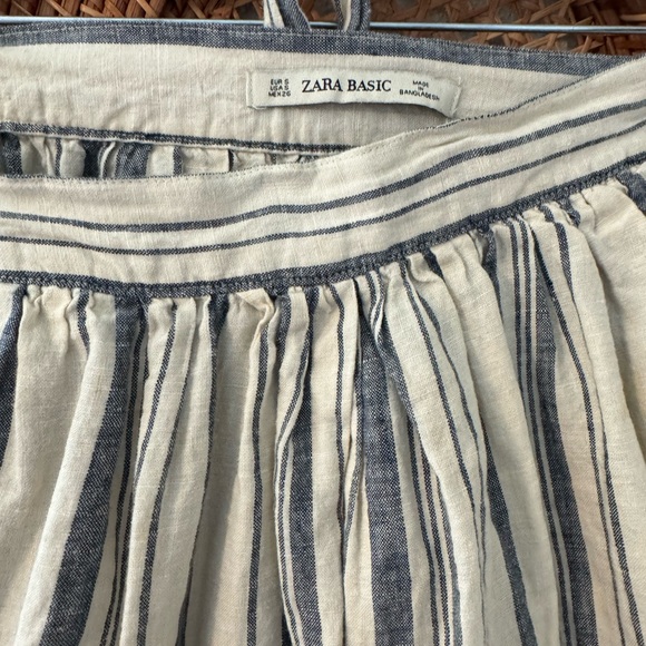 Zara Basic Navy and White Striped Skirt - Picture 5 of 5